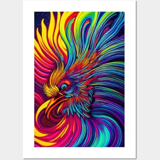 Psychedelic Pop art - ROOSTER Posters and Art